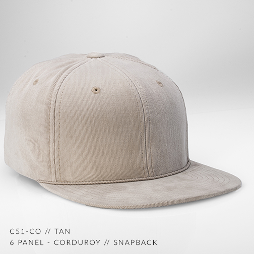c51-CO // 6 Panel - Corduroy // Custom Snapback — CAPTUER HEADWEAR